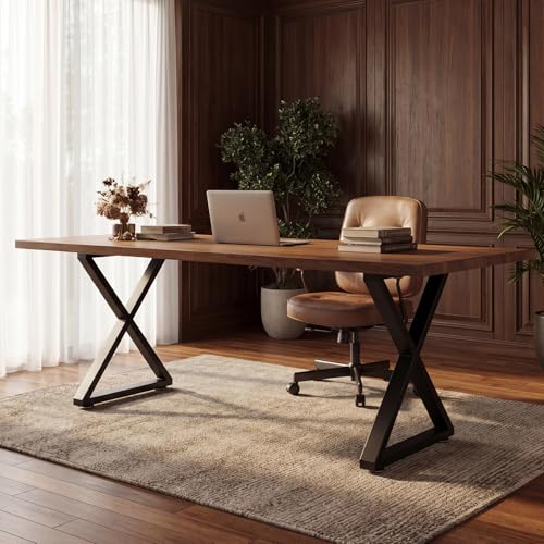 ALLCOS Metal Table Legs 28 inch Dining Table Legs Heavy Duty Desk Legs Metal Coffee Table Legs, Black, Set of 2 - size: 28 Inch