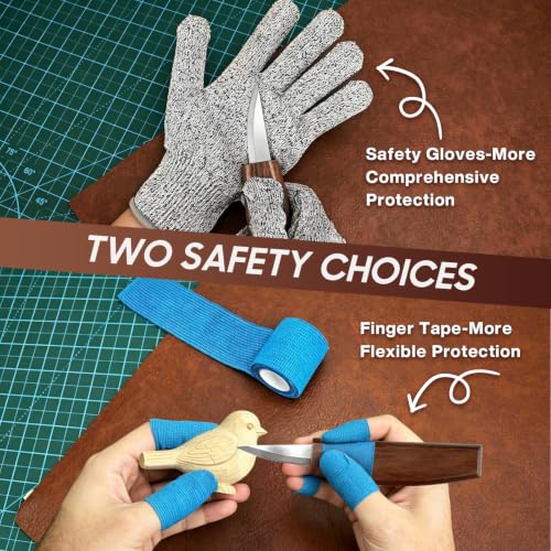 Deluxe Wood Carving Kit,40Pcs Wood Carving Tools with Leather Storage Bag - color: Walnut Brown- 40 Pcs