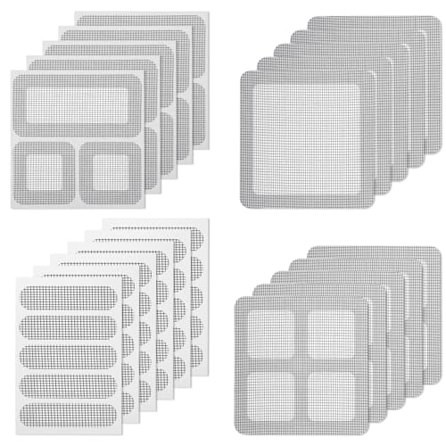 Sibba 20 Sheets Window Screen Patches Repair Kit Self-Adhesive Patch