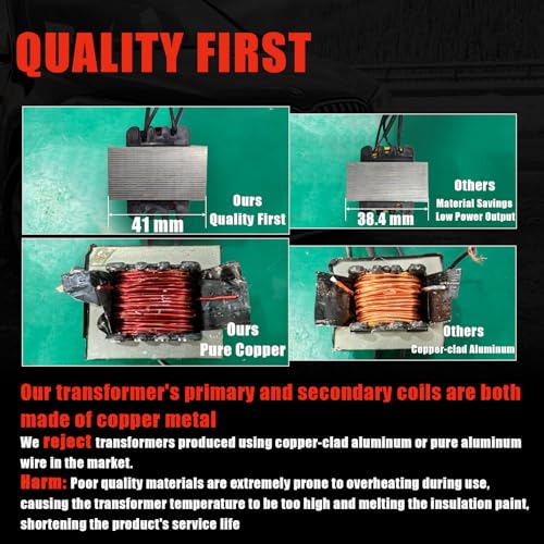 ATOLS Upgraded Plastic Welder, 1000PCS Staples, Pure Copper Transformer, Rapid Heating, Plastic Welding Kit, Hot Stapler Kit, Plastic Welder Gun Kit, Car Bumper Repair Kit, Plastic Repair Kit(Red)