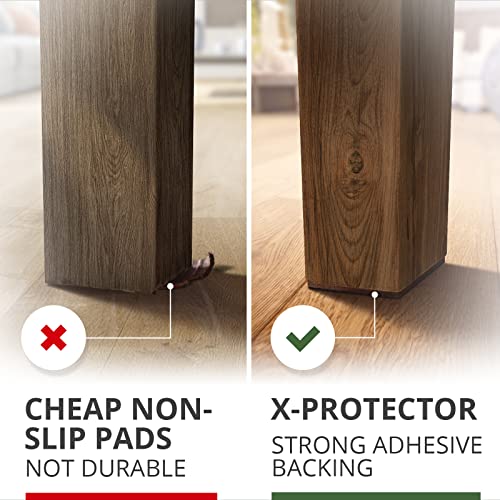 X-PROTECTOR Non Slip Furniture Pads - 8 pcs Premium Furniture Grippers 4"! - size: 8 Square 4"