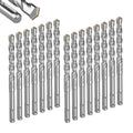 Geinxurn 1/2" x 6" SDS Plus Rotary Hammer Drill Bits, 15PCS Double Thread Masonry Drill Bits Set Carbide Tipped, Drilling in Brick, Stone and Concrete, Cement Walls - size: SDSBIT010206-015