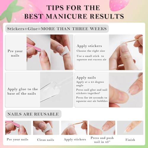 Spring & Summer 3D Fruit Colour Press On Nails Medium Almond, 3D Cherry Strawberry Sweet Orange Designer Reusable Acrylic Fake Nails, Salon Quality False Nails. Daily Wear Nails For Women - color: LF-3536, size: 24 Pieces (Pack of 1)