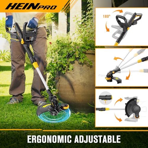 HEINPRO Cordless String Trimmer Compatible with Dewalt 20V MAX Battery - size: 12.01-INCH