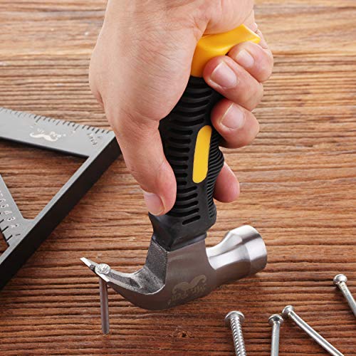 Mr. Pen- Claw Hammer, 8oz, Yellow, Magnetic, Small Claw Nail Hammer - color: Yellow