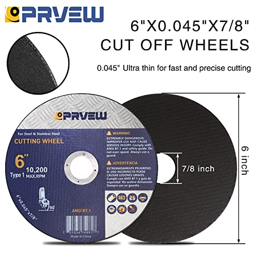 25-Pack 6 Inch Cut Off Wheels,6"x0.045"x7/8" Cutting Wheels - style: 6“x0.045"x7/8"(25-PK)