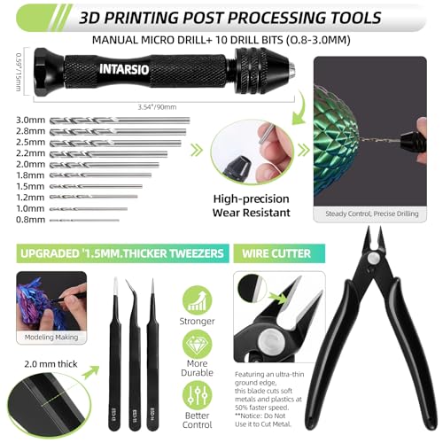 76pcs 3D Printer Tools Kit with Bag, 3D Printer Accessories includes Digital Caliper, Hygrometer, PTFE Tube Kit, Deburring Tool, Scrapers, Nozzle Cleaning, for Bambu Lab, Ender 3, FDM/SLA Printers etc - style: Ultra 3D Maker Version