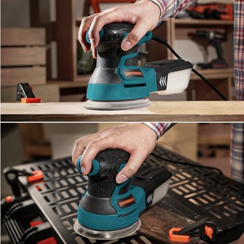 DOVAMAN Orbital Sander, Up to 13000 rpm, 3A Random Orbit Sander, - color: A-blue