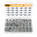 ALBO 500 Pcs 304 Stainless Steel Fender Washers, M3-M12 & SAE Sizes - size: Assorted Sizes - 500pcs