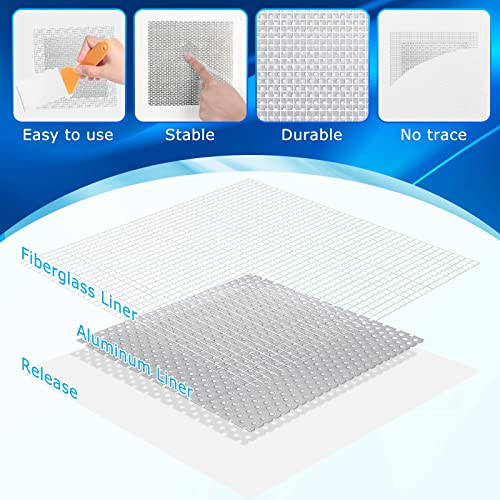 Ranekie 14 Pack Drywall Repairs Patch, 4/6/8 Inch Drywall Repair Kit with Extended Self-Adhesive Mesh,Large Hole Patch Repair for Drywall,Heavy Duty Dry Wall Hole Repair Patch - color: 14 Pack Drywall Patch Kit