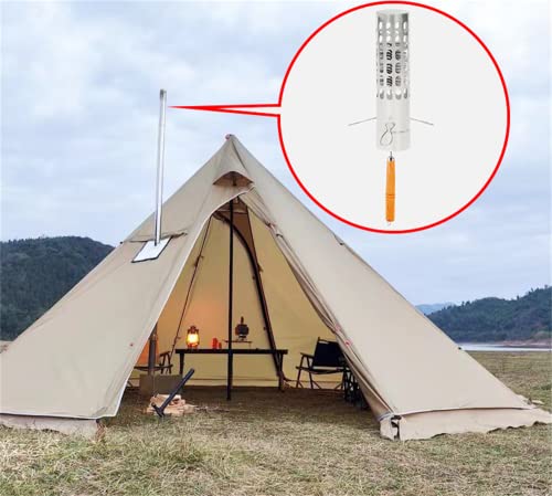 18 in Tent Wood Burning Stove Pipe Cleaning Brush Stainless Steel Bristles - size: 2.5IN