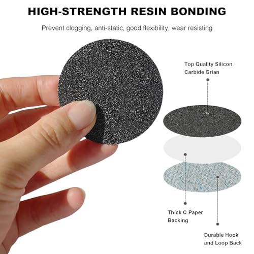 3 Inch 134 PCS Sanding Disc Drill Polishing Kit - Hook & Loop Wet/Dry Sandpaper Buffing Pads for Rotary Tools - Perfect for Car Headlight Restoration, Wood, Metal, Glass - DIY Sanding Attachment Set