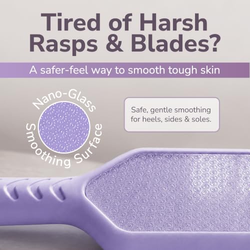 SILKLE Nano Glass Foot File - Foot Callus Remover for Feet & Foot Scrubber - style: Purple