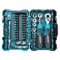 LIBRATON 1/4" Dr Mini Socket & Ratchet Wrench Set with Bits, 4-13mm Socket