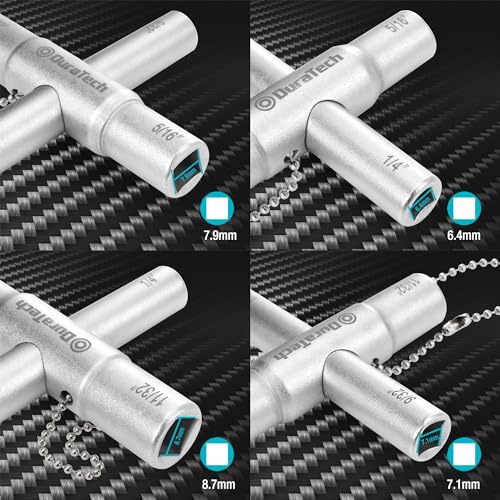DURATECH 4 Way Sillcock Key Set, 2-Pack, for Valve, Faucet, and Spigots - size: 2 Pack, style: 4 Way Key