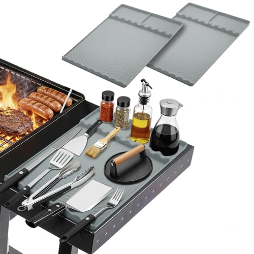 Silicone Grill Mat for Blackstone Griddle Accessories (Gray-2Pack) - color: Gray-2Pack