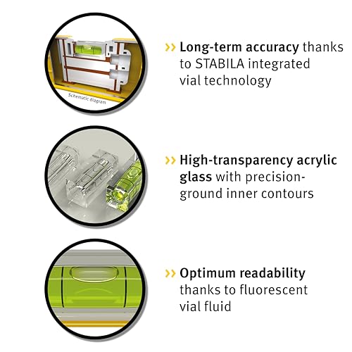 STABILA Spirit Level Type 70 M 30 cm with Rare Earth Magnetic System - size: 30 cm mit Magnet