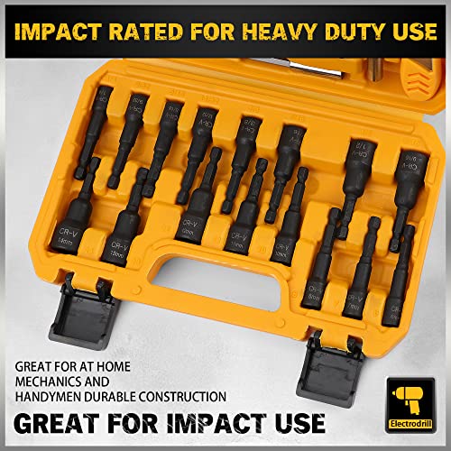 ELEAD 47-Piece Magnetic Nut Driver & Screwdriver Bit Set - Strong Magnetic Nut Drivers for Impact Drill, Power Nuts Driver, Mini Ratcheting Wrench, Drill Bits Extension & Socket Adapter - style: 47-Piece Nut Driver Set