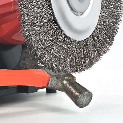 5Pcs 3 Inch Stainless Steel Wire Crimped Wheel Brush with 1/4" Bore for Angle Grinder Derusting Cleaning and Surface Polishing - size: 3"75mm 5Pcs