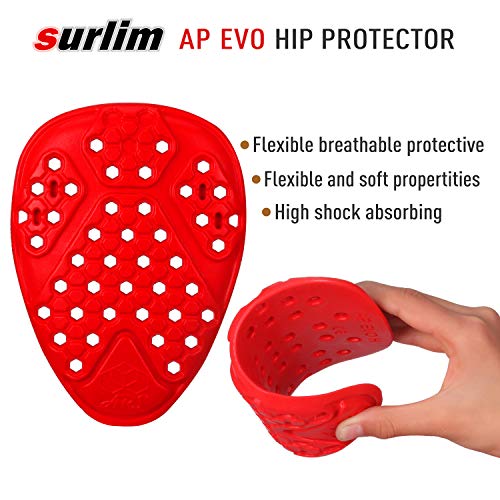 Surlim Hip Protector CE Insert Armor Motorcycle Pants Replacement Pads Pair - size: Hip