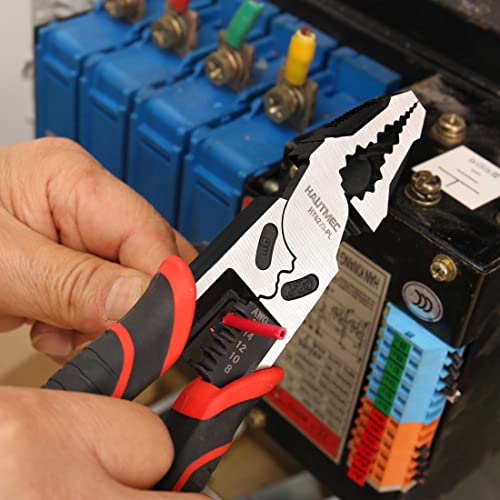 HAUTMEC 9" Linesman Pliers,High Leverage Combination Pliers 4 in 1 Multifunctional Heavy Duty Lineman Tools HT0273-PL - color: 9" Linesman Pliers