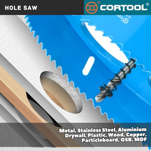 7 Inch Hole Saw with Arbor for Metal and Drywall Cutting, Bi-Metal Hole Cutter, 7" Hole Saw Kit for PVC Boards, Fiberglass and Vent Pipes - style: 7"（178mm）