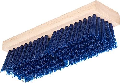 Carlisle FoodService Products 36193P14 Blue Color, 10" Polypropylene Deck Scrub Brush (Pack of 12) - size: 10 inches (Pack of 12)