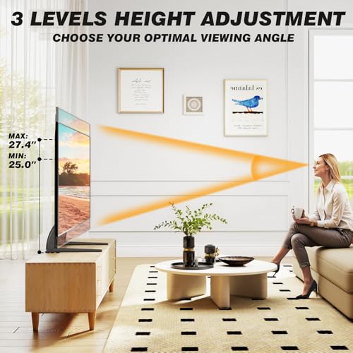 5Rcom TV Stand Mount, Universal Tabletop for 22-65 Inch Flat Screen TVs - size: 22-65inch