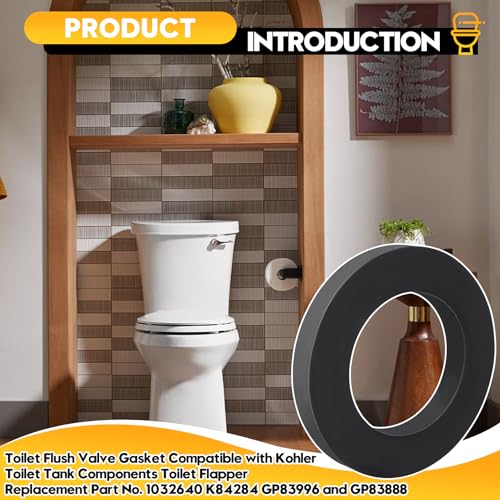 4 in. Toilet Flush Valve Gasket Fits for Kohler Toilet Tank Components
