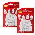 Command Spring Clips 2-Pack (16 Clips + 24 Adhesive Strips), White – Damage-Free Hanging of Photos, Notes, Lightweight Decorations, and Office Organization – No Tools Required - size: 16 Clips, 24 Strips