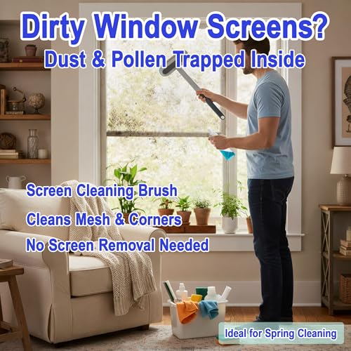 Window Screen Cleaning Brush, Window Screen Cleaner, Screen Cleaner Tool
