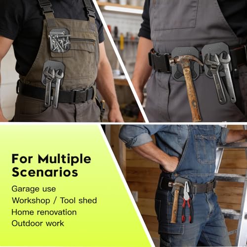 SEESE Strong Magnetic Tool Holder: Magnetic Belt Clip for Power Tools & Hand Tools, Anti-Fall Secure Grip for Home Improvement, Workshop, Electrician