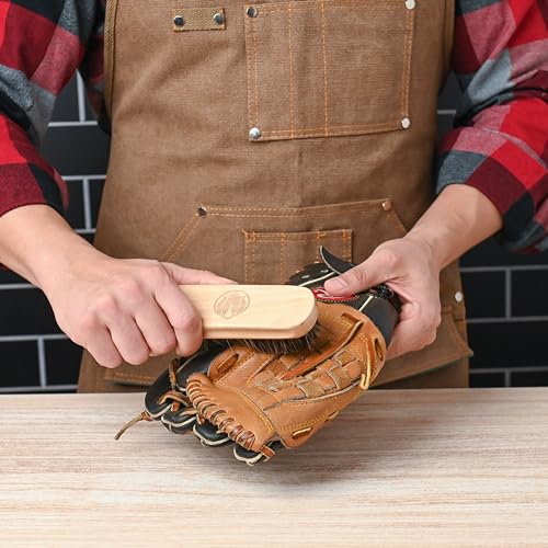 Rhino Wax Baseball Glove Brush Kit with Cleaning Brushes & Cloths for Mitts