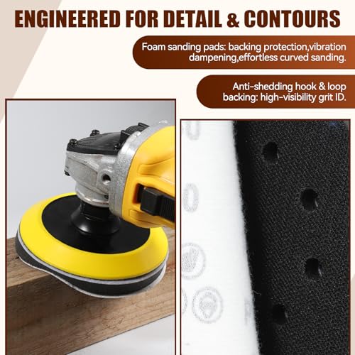 113PCS 4 Inch Angle Grinder Sanding Discs Polishing Pad Kit