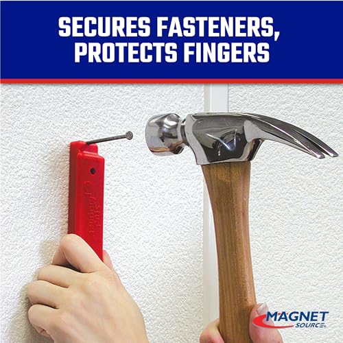 Master Magnetics Magnetic Stud Finder with Shield - Drywall Screw and Nail Detector Tool - Made with Strong Neodymium Magnets - 4.25" L - Red - 1-Pack - size: 1 Count (Pack of 1)