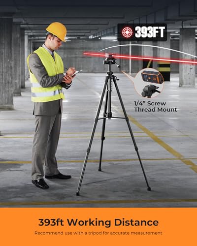 CIGMAN Dual Laser Measuring Tool, 393Ft Laser Measure for Home Improvement - color: Orange and Dark Blue