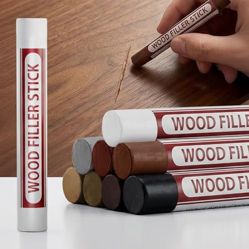 RAINFLOW Wood Filler Sticks Repair Kit - 8 Colors Furniture Scratch Repair