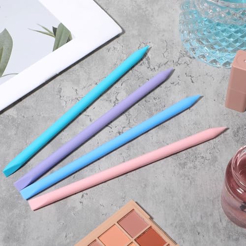 4PCS Silicone Stir Sticks, Reusable Pointed Mixing Sticks for Epoxy Resin, Paint, Making Glitter Tumblers Cups, Arts, Crafts, Facial Mask Stirring Rods, 4 Colors