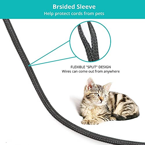 ZhiYo Cable Sleeve, 20ft, 1/4 inch, Black - color: Black, size: 20ft, 1/4''