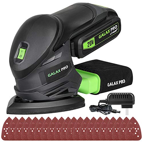 GALAX PRO 20V Cordless Detail Sander with 20 Pcs Sandpapers - style: Cordless Detail Sander