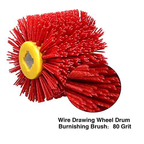 Shinboc 4.7 x 4 Inch Surface Conditioning Tool, 80 Grit Nylon Wheel Red - style: 80 Grit Red