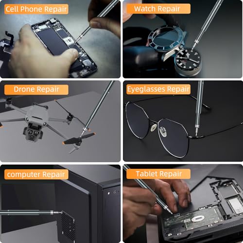 Small Precision Screwdriver Set,50 in 1 Pro Magnetic Mini Repair Tool Kit - color: 50 Iron Gray