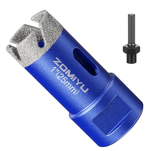 1" Diamond Hole Saw, Wet/Dry Diamond Core Bit for Tile Granite - size: 1"(25mm)