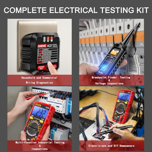 Electrical Test Kit -Multimeter,Non Contact Voltage Tester,Outlet Tester