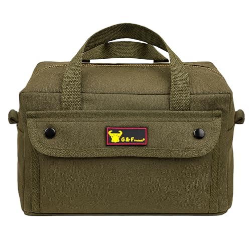 G & F Products Waxed Canvas Military Duffle Bag, 24 Inch, Heavy Duty Travel - color: Olive Green