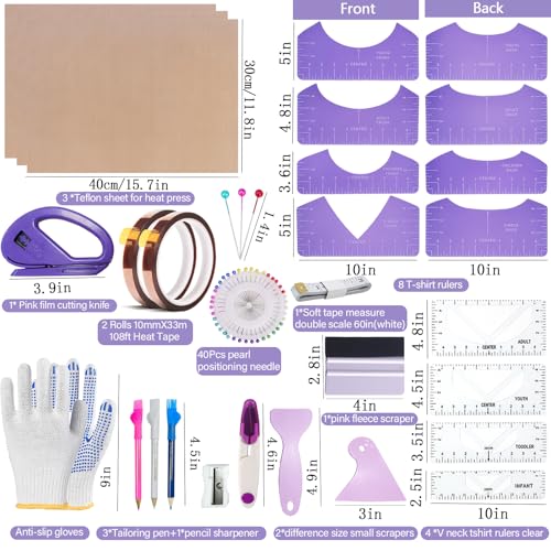 QUKLOGEN Sublimation Shirts Tool Kits - color: Purple