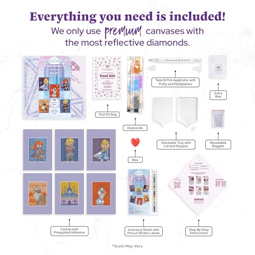 DIAMOND ART CLUB Mini Dazzles - Frozen Diamond Art Kits for Adults - color: Frozen
