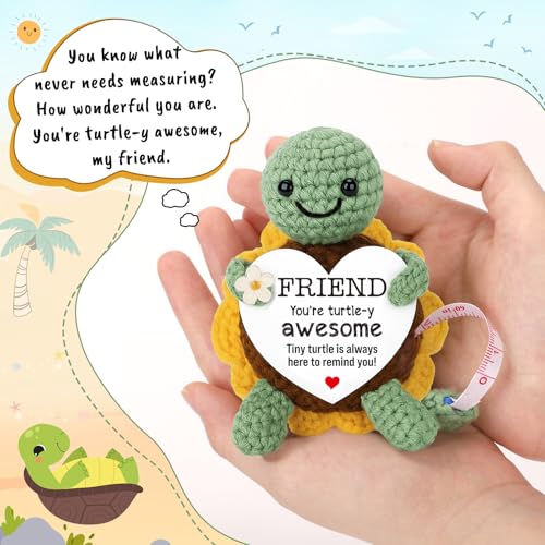 Xinezaa Crochet Turtle 60 in Retractable Tape Measure - style: friend