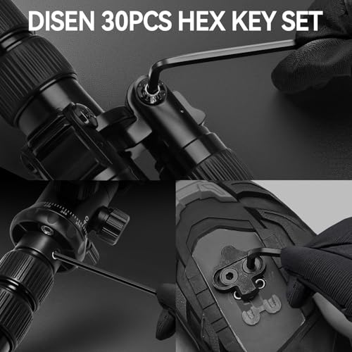 DISEN 30 PCS Upgraded Magnetic Hex Key Allen Wrench Set