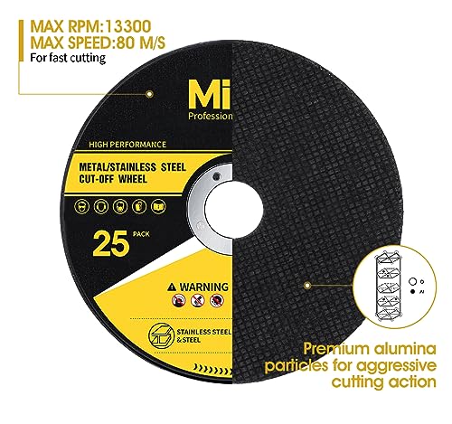 4 1/2 Inch Silver Aluminum Oxide Fine Grit 60 Cut Off Wheels, 25 PCS for Angle Grinder, 4.5 x 1/16 x 7/8 Inch - style: 25PCS 4.5Inch Cut Off Wheels